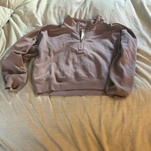 Pink Sweatshirt in taupe brown color